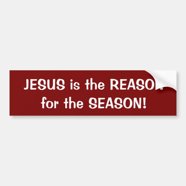 Pegatina Para Coche JESUS is the REASON for the SEASON! bumper sticker (Frente)