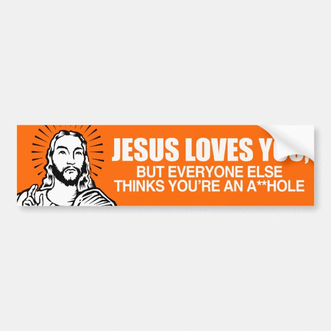 PEGATINA PARA COCHE JESÚS LE AMA PERO - .PNG (Frente)