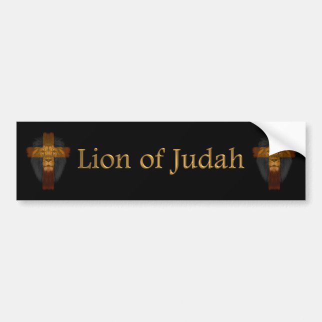Pegatina Para Coche Jesús León de Judah Bumper Sticker (Frente)