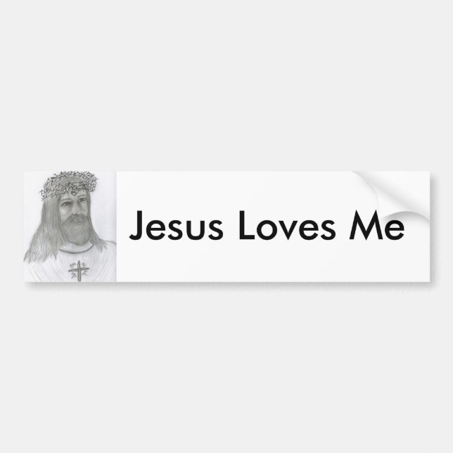 Pegatina Para Coche Jesús me ama (Frente)