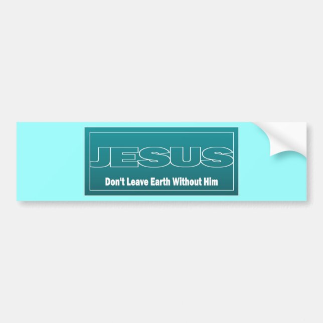 Pegatina Para Coche JESÚS no deja la tierra sin él (Frente)
