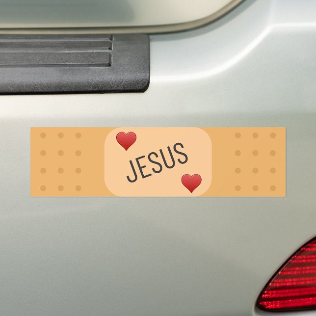 Pegatina Para Coche Jesús Parche / bandaid, Jesús cura heridas (Subido por el creador)