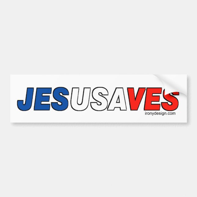 Pegatina Para Coche Jesus Saves (Frente)