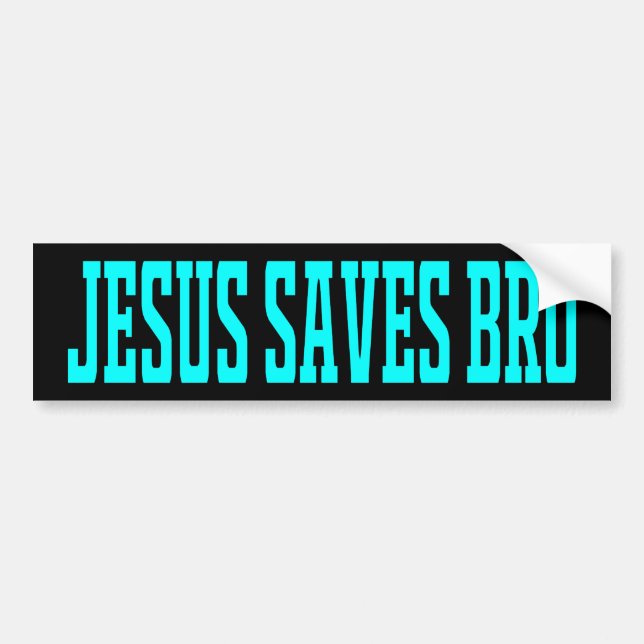 Pegatina Para Coche Jesus saves brother Jesus Christian religious (Frente)