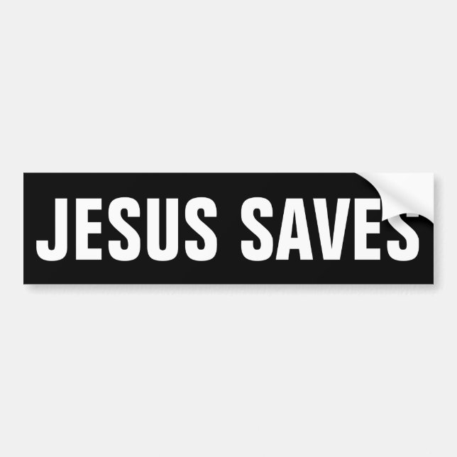 PEGATINA PARA COCHE JESUS SAVES BUMPER STICKER (Frente)