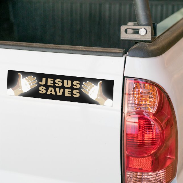 Pegatina Para Coche JESUS SAVES negro (En Camión)