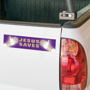 Pegatina Para Coche JESUS SAVES púrpura