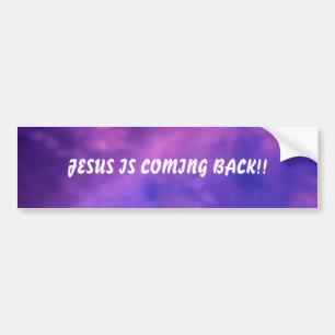 PEGATINA PARA COCHE ¡JESÚS SE ESTÁ VOLVIENDO!! … PARACHOQUE RELIG