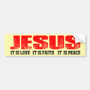 Pegatina Para Coche Jesús Te Ama La Biblia Motivacional
