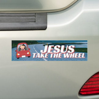 Pegatina Para Coche Jesús Toma La Rueda Gracioso Personalizado Cristia