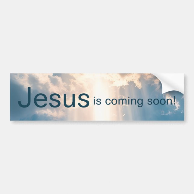 Pegatina Para Coche Jesús viene pronto (Frente)