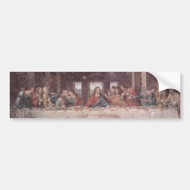 Pegatina Para Coche Jesús "Yeshua" La última cena, Leonardo da Vinci (Frente)