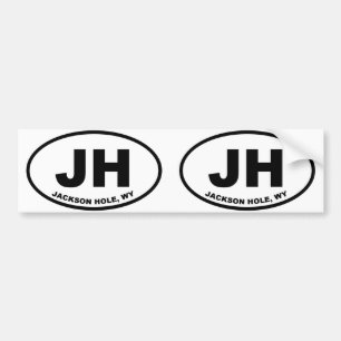 Pegatina Para Coche JH Jackson Hole Wyoming