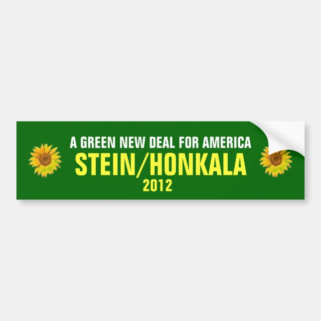 PEGATINA PARA COCHE JILL STEIN PARA EL PRESIDENTE 2012 (Frente)