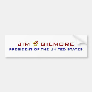 Pegatina Para Coche Jim Gilmore para el presidente los E.E.U.U.
