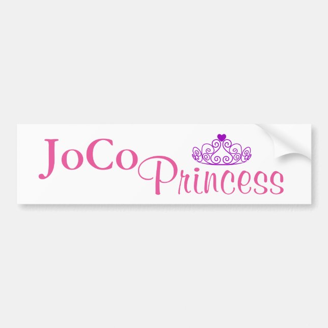 Pegatina Para Coche JoCo Princess en blanco (Frente)