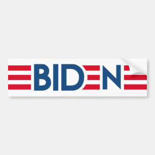 Pegatina Para Coche Joe Biden 2020 - moderno rayas azules rojas