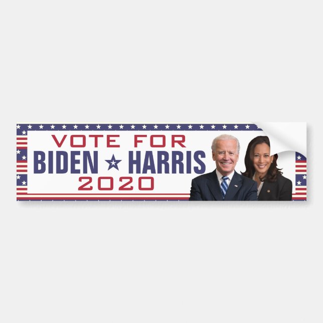Pegatina Para Coche Joe Biden Kamala Harris 2020 Fotos vicepresidente (Frente)