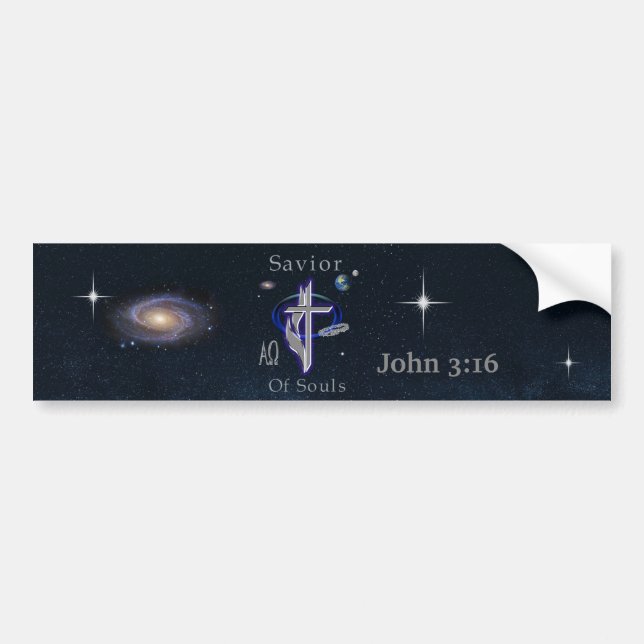 Pegatina Para Coche JOhn 3:16 (Frente)