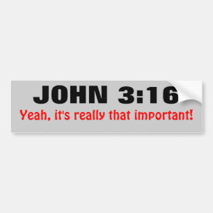 Pegatina Para Coche John 3:16 es realmente tan importante