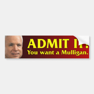 Pegatina Para Coche John McCain - usted quiere un Mulligan.