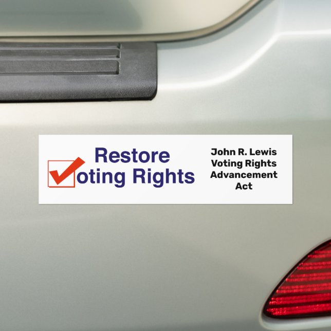 Pegatina Para Coche John R. Lewis Voting Rights Advancement Act (en coche)