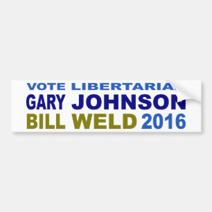 Pegatina Para Coche Johnson-Soldadura libertaria 2016 del voto