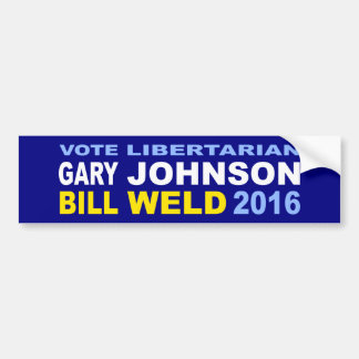 Pegatina Para Coche Johnson-Soldadura libertaria 2016 del voto