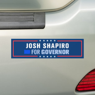 Pegatina Para Coche Josh Shapiro para gobernador de Pensilvania