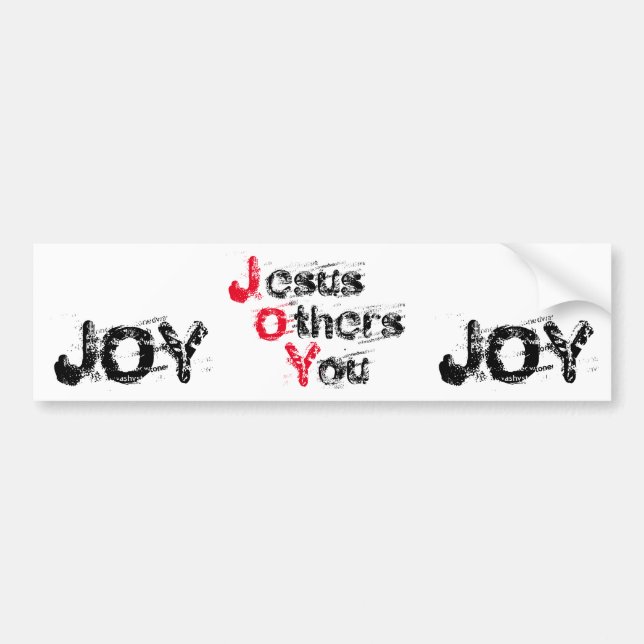 Pegatina Para Coche JOY Jesus Otros Lo Personalizares (Frente)