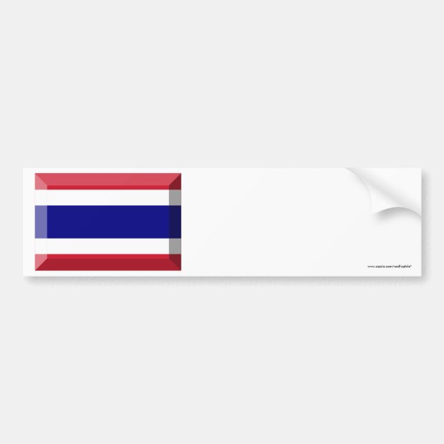 Pegatina Para Coche Joya de la bandera de Tailandia (Frente)