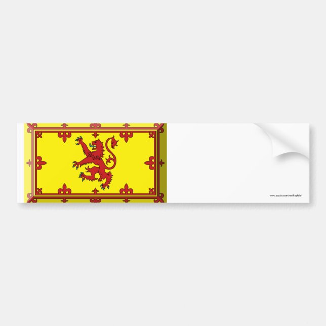 Pegatina Para Coche Joya de la bandera del león de Escocia (Frente)