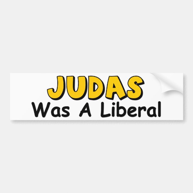 Pegatina Para Coche Judas era un liberal (Frente)