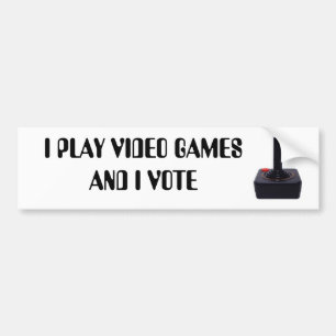 PEGATINA PARA COCHE JUEGO A LOS VIDEOJUEGOS Y VOTO