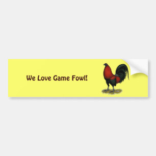 Pegatina Para Coche Juego americano BB Rojo Negro Rooster
