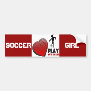 PEGATINA PARA COCHE JUEGO CON EL FÚTBOL DEL CHICA DEL CORAZÓN