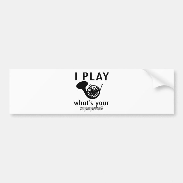 Pegatina Para Coche Juego la trompa (Frente)