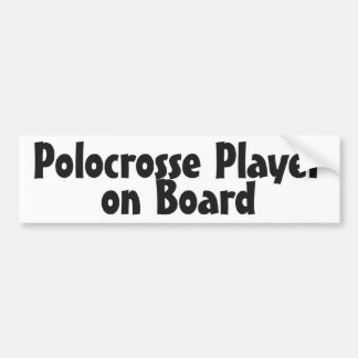 Pegatina Para Coche Jugador de Polocrosse a bordo