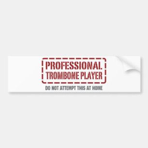 Pegatina Para Coche Jugador de Trombone profesional
