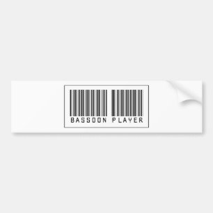 Pegatina Para Coche Jugador del Bassoon del código de barras