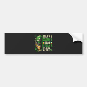 Pegatina Para Coche Jugador Feliz de San Gorro de Truco de Hockey sobr