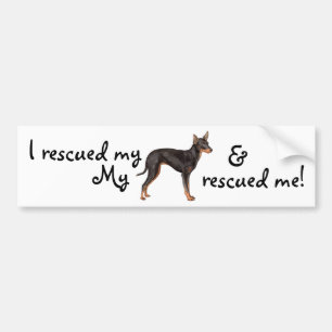 Pegatina Para Coche Juguete Manchester Terrier del rescate