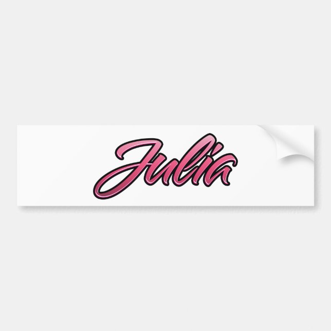 Pegatina Para Coche Julia faded pink Aufkleber Sticker (Frente)