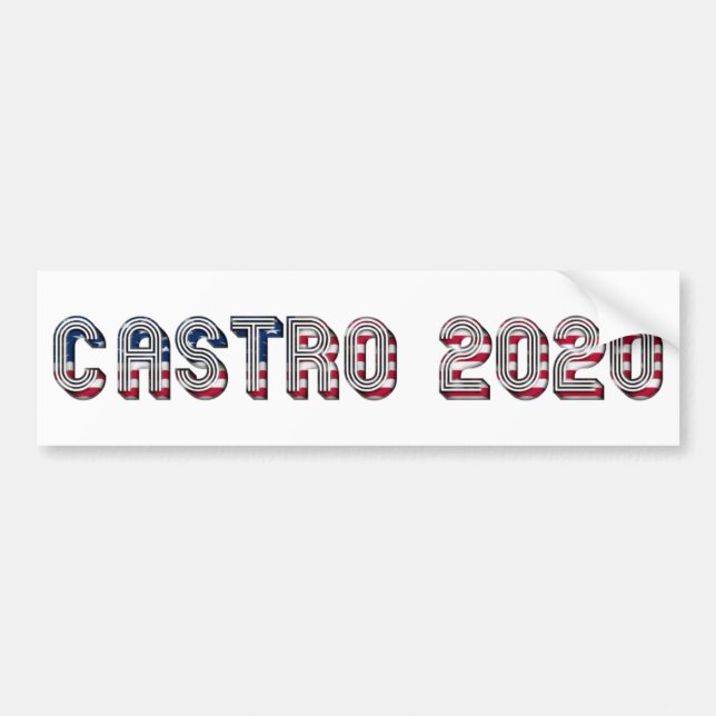 Pegatina Para Coche Julián Castro, candidato presidencial demócrata 20 (Frente)
