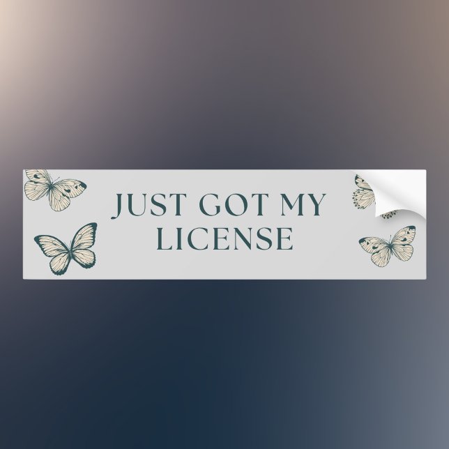 Pegatina Para Coche Just Got My License (Subido por el creador)