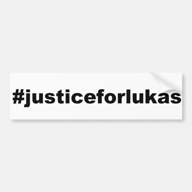 Pegatina Para Coche #justiceforlukas (Frente)