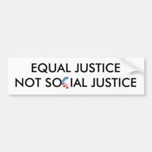Pegatina Para Coche Justicia no social igual de la justicia