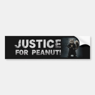 Pegatina Para Coche Justicia para el cacahuete