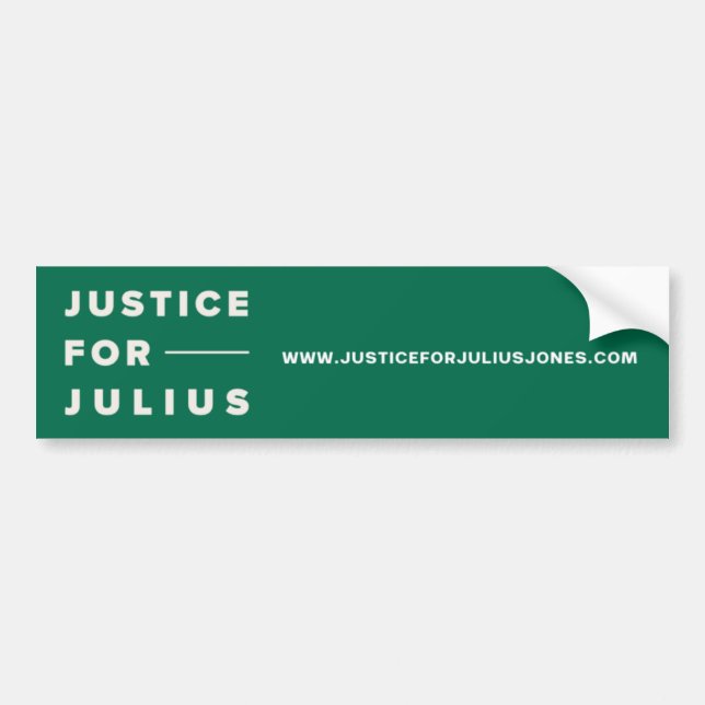 Pegatina Para Coche Justicia para Julius Jones Bumper Sticker (Frente)