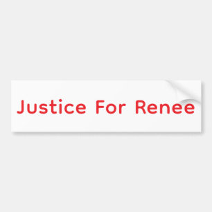 Pegatina Para Coche Justicia para Renee Jeff Hankamer Artjunkhaus Paz
